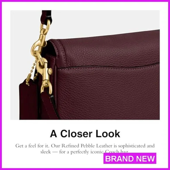 Leather Shoulder Bag Classic Elegant Saddle Silhouette Chic Detachable Strap